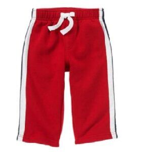 NWT Gymboree Play Ball Red Athletic Stripe Jersey Pants 12-18 months